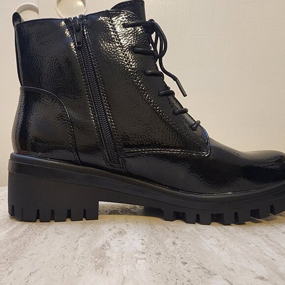 White Mountain Womens Tappy L Black Patent 9M - A028 - Picture 5 of 11